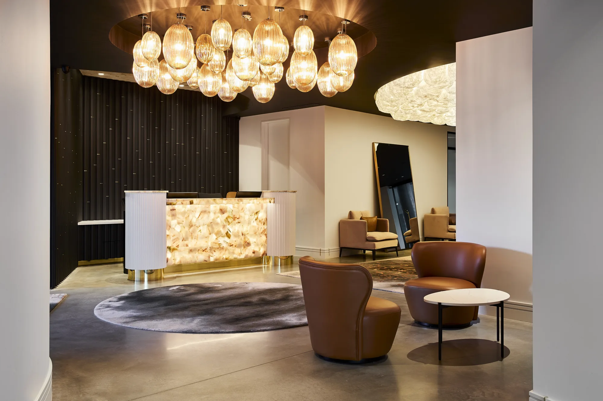 Astina Suites interiors reception desk