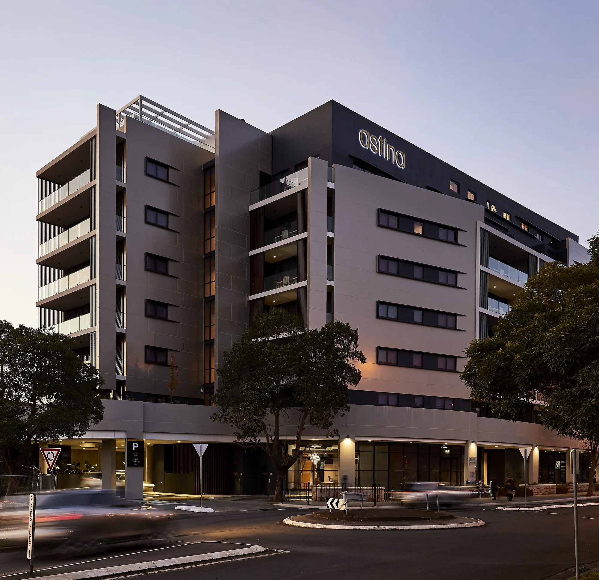 Astina Suites at sunset